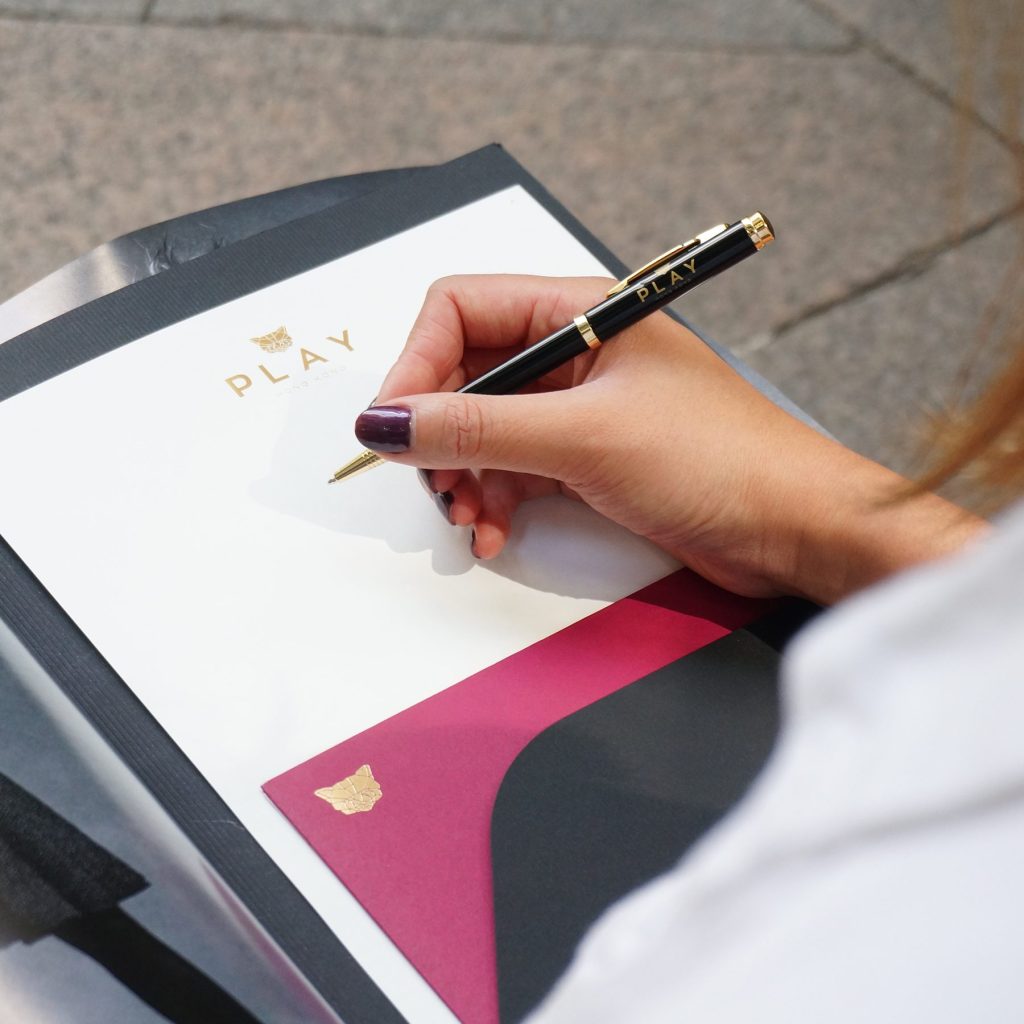 Play NightClub Hong Kong hospitality design Stationery