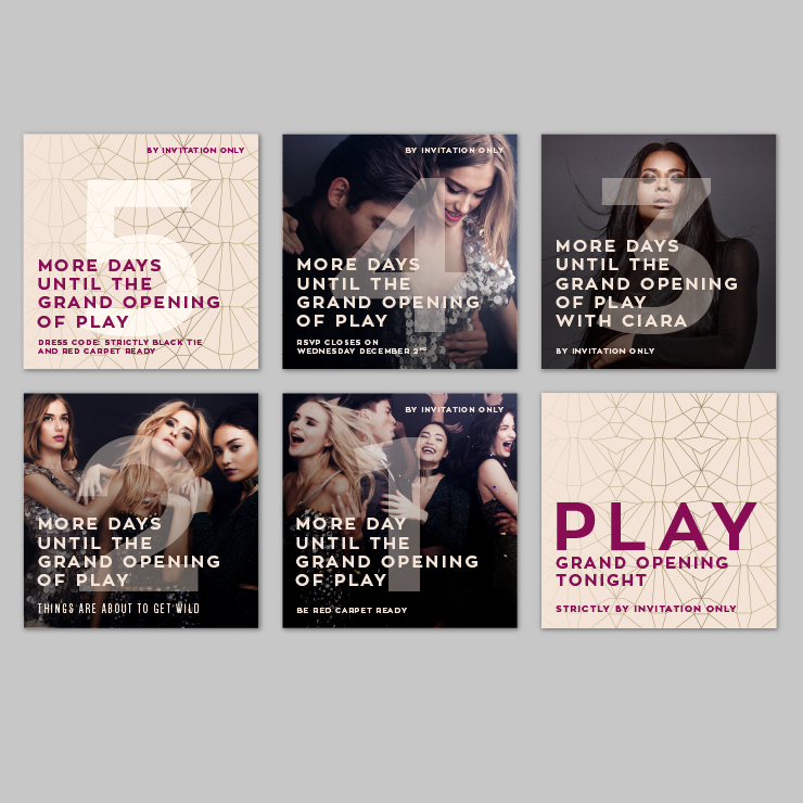 Play NightClub Hong Kong hospitality design Teaser Social Media Countdown
Campaign