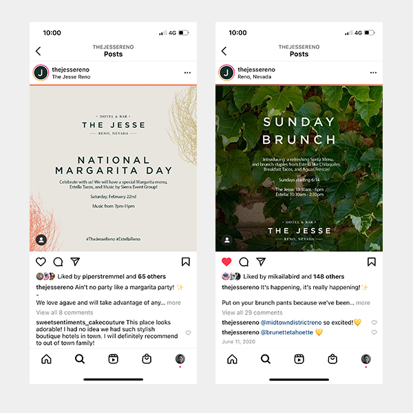 Rushton Smith - Custom Branding - The Jesse Hotel & Bar - Custom Social Media Templates