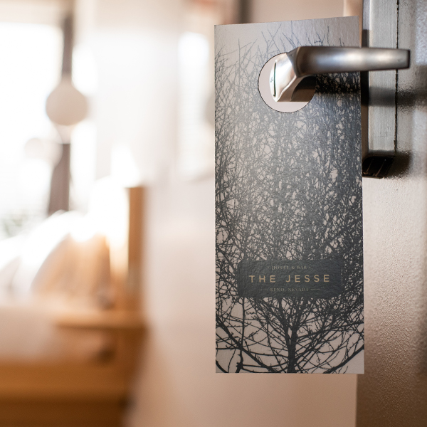 Rushton Smith - Custom Branding - The Jesse Hotel & Bar - Door Hanger Front