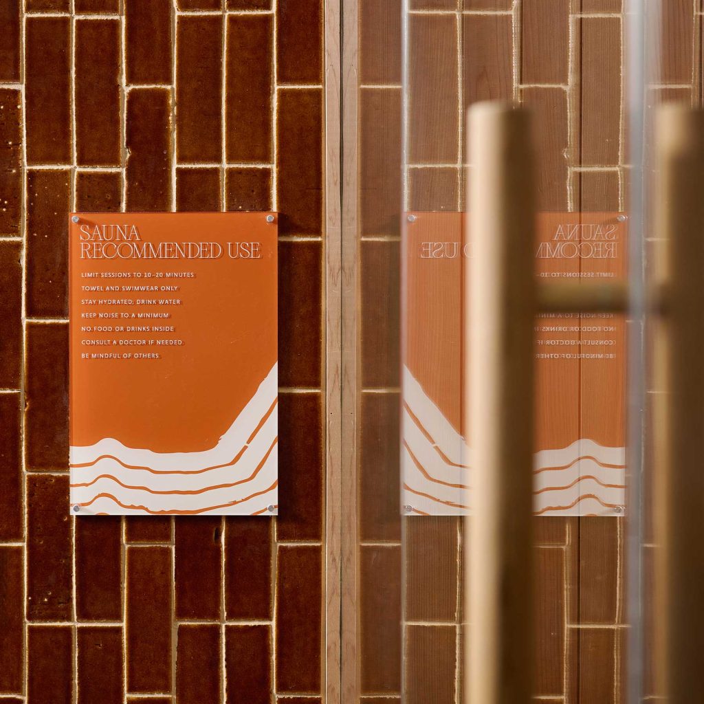 Reno Sauna Club internal signage