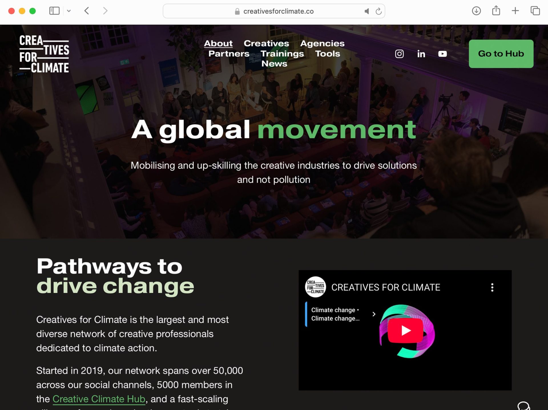 Creatives for Climate Website