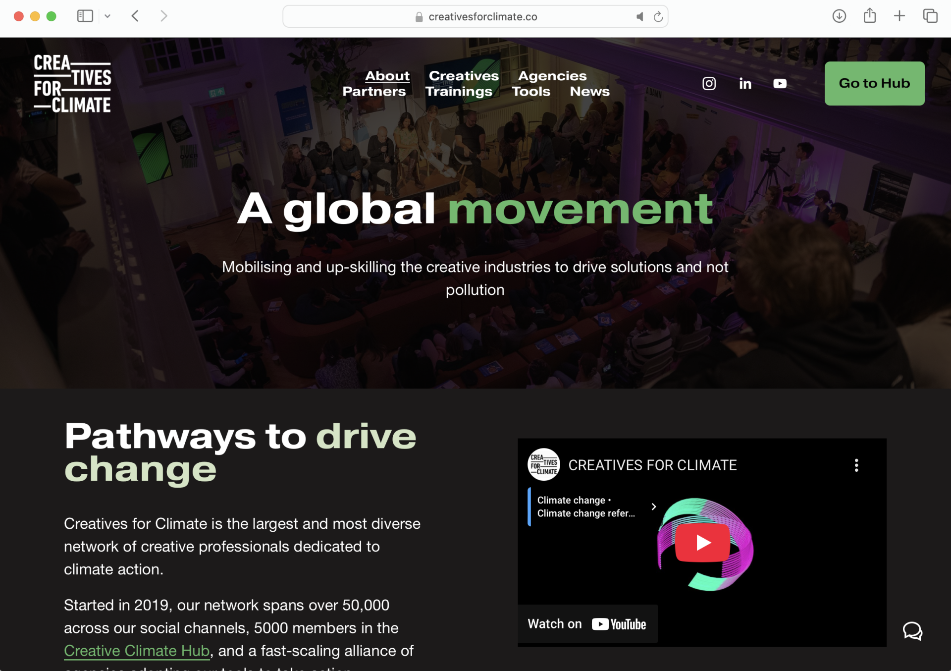 Creatives for Climate Website